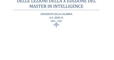 Comunicati stampa X edizione Master Intelligence UNICAL