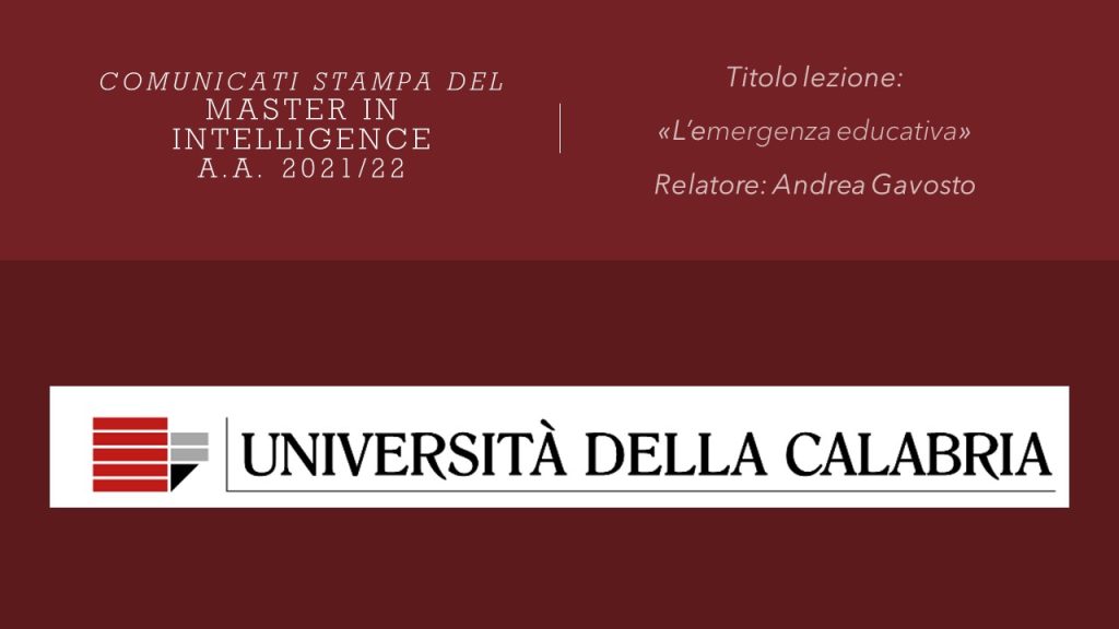 Lezioni 2021/22 – Andrea Gavosto