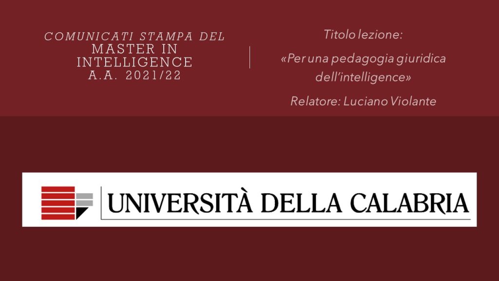 Lezioni 2021/22 – Luciano Violante