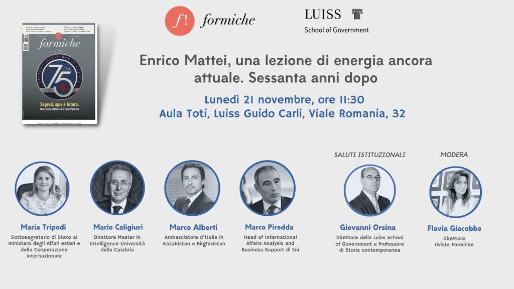 Convegno Enrico Mattei, una lezione di energia ancora attuale - Sessanta anni dopo