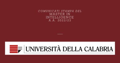 Comunicati stampa del Master in Intelligence dell'Università della Calabria A.A. 2022/23